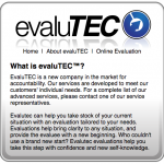 Evalutec website 2
