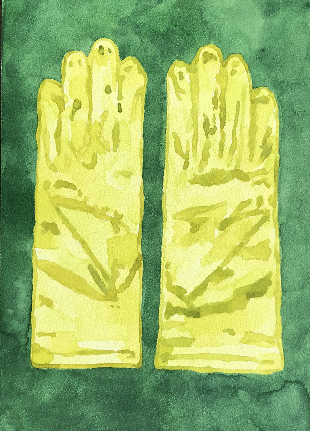 light green gloves