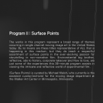 Program II: Surface Points
