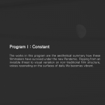 Program I: Constant