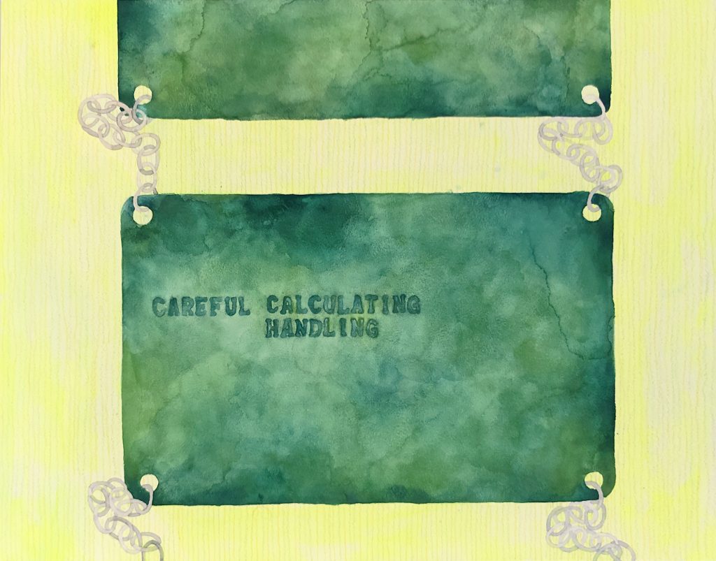 watercolor drawing of credit cards