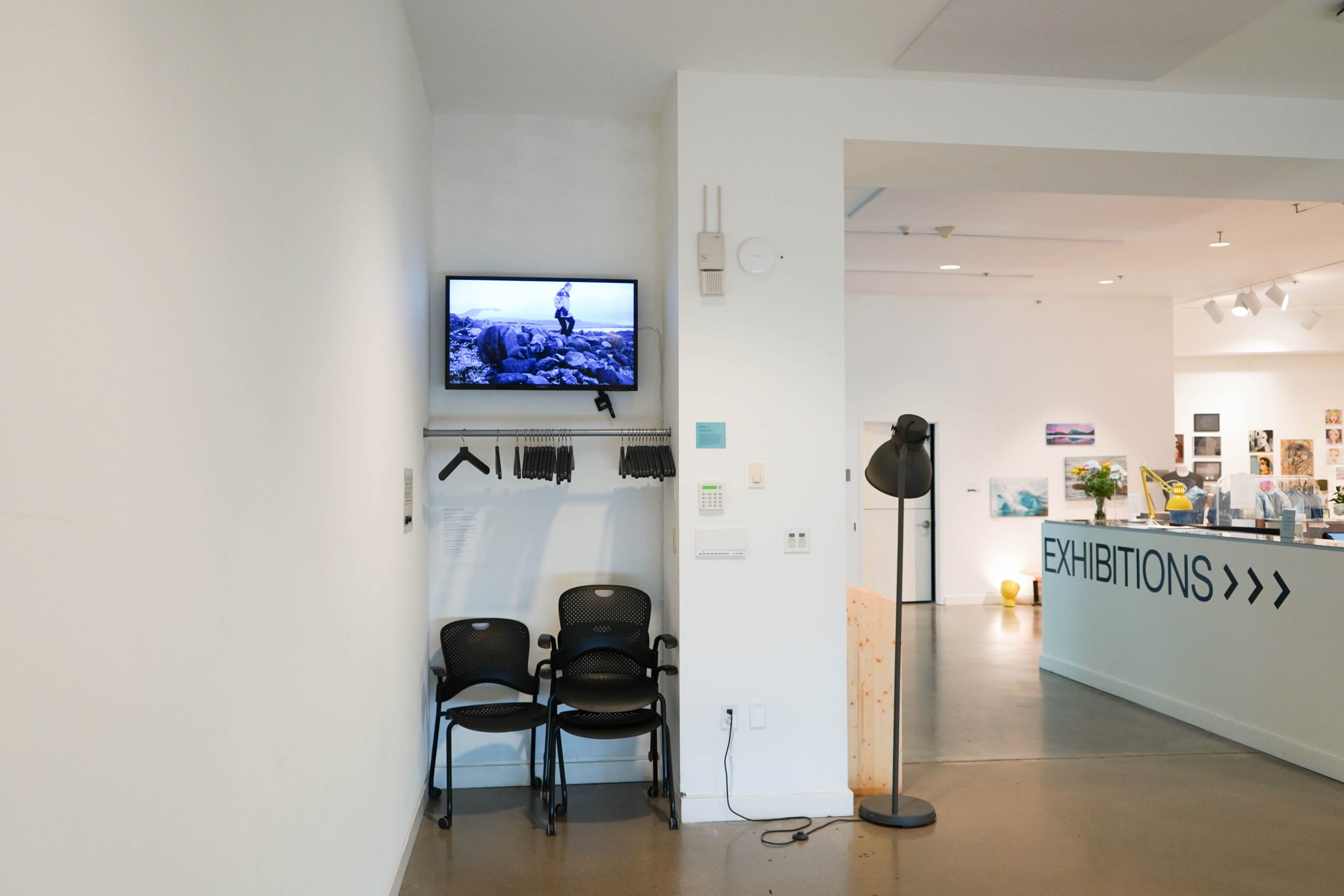 Video work installed at Rochester Art Center