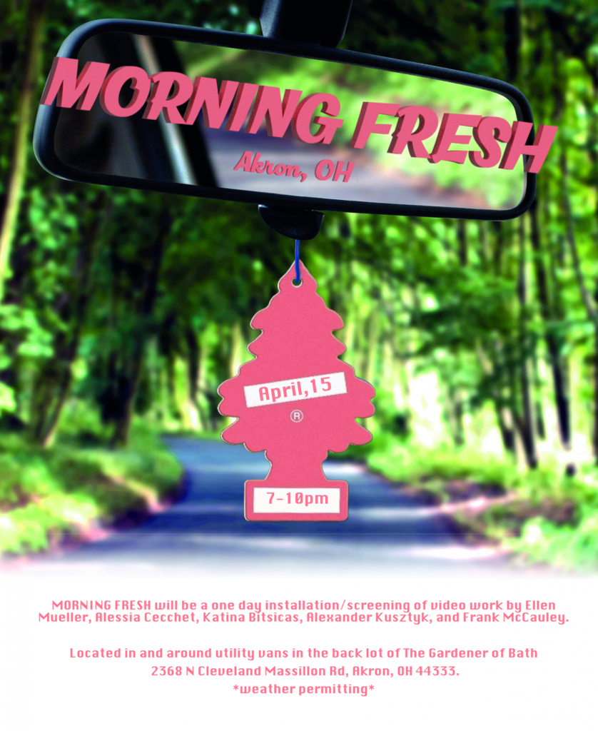 Morning Fresh flyer featuring a rearview mirror and air freshener