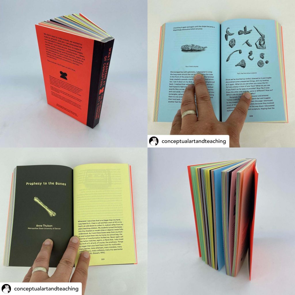 four photos of the same book in different positions